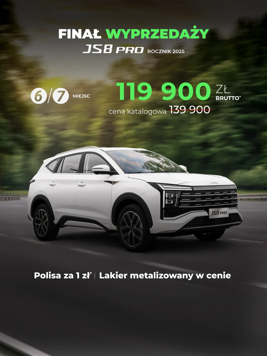 JAC JS8 PRO — oferta specjalna