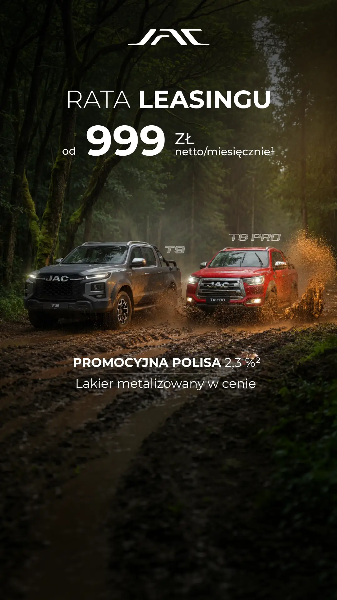 JAC T8 PRO i T9 — oferta leasingowa
