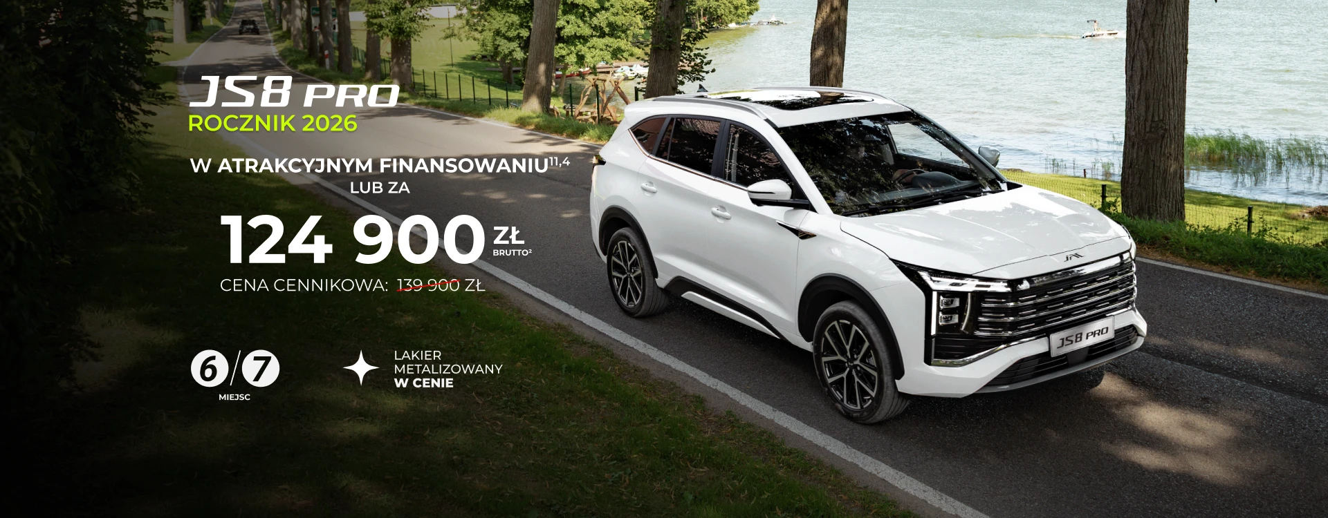 JAC JS8 PRO za 124 900 zł brutto lub w atrakcyjnym finansowaniu